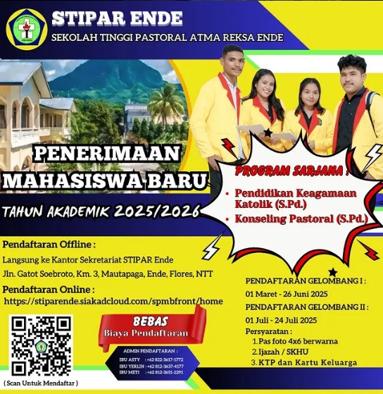 Penerimaan Mahasiswa Baru STIPAR Ende Tahun Akademik 2025/2026