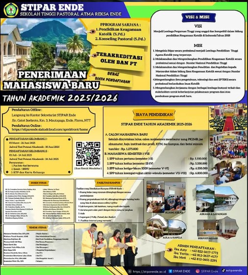 Penerimaan Mahasiswa Baru STIPAR Ende Tahun Akademik 2025/2026 Flayer 2